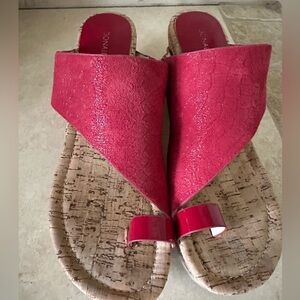 Donald J. Pliner Red Cork Sandals